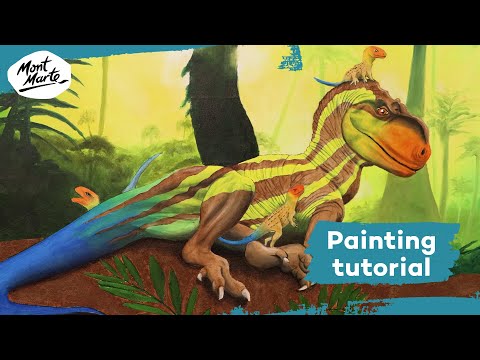 How to paint a dinosaur