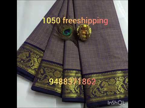 muthu korvai chettinad cotton₹1050#freeshipping  with blouse 6.2 mtr length#chettinadcottonsarees