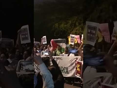 JNU students protesting for the ceasefire in Gaza #israelpalestineconflict #palestine #gaza