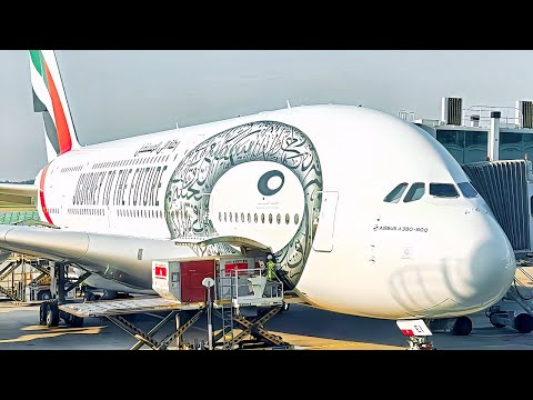 Emirates Business Class A380 Flight Full Tour | Dubai to Seoul（+ Lounge）