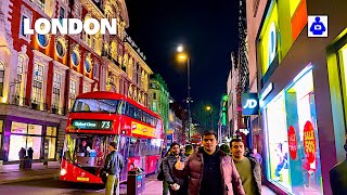 London Winter Walk 2025 🇬🇧 OXFORD Street to Tottenham Court Road | Central London Walking Tour [HDR]