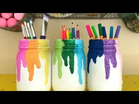 lovely art craft ideas|| how to do bottle art|| top ideas of bottle decorations||painting on bottle