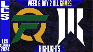 FLY vs SR Highlights ALL GAMES | LCS W6D2 Summer 2024 | FlyQuest vs Shopify Rebellion Week 6 Day 2