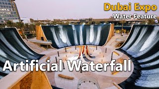 Mysterious And Dramatic Water Feature Dubai Expo | Artificial Waterfall Dubai #Shorts