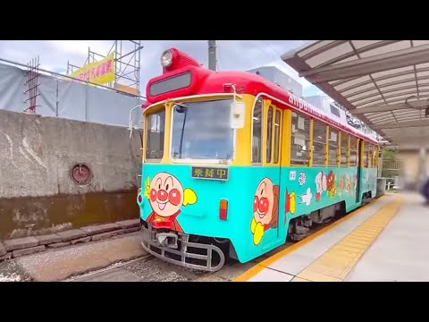 アンパンマンの路面電車で遊園地に行ったよ！