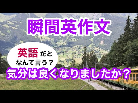 瞬間英作文391　英会話「気分は良くなりましたか？」英語リスニング聞き流し