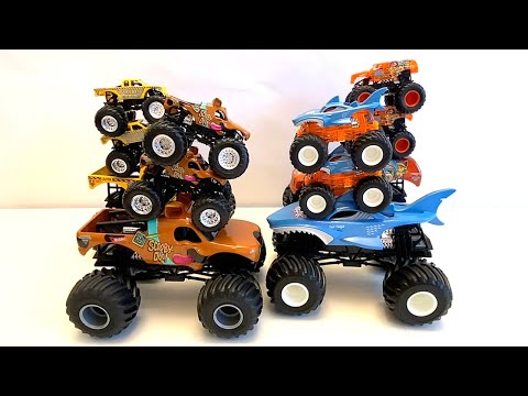 MONSTER JAM | GRAVE DIGGER | SCOOBY DOO | SMASH UP | HOT WHEELS MONSTER TRUCKS | SHARK WREAK