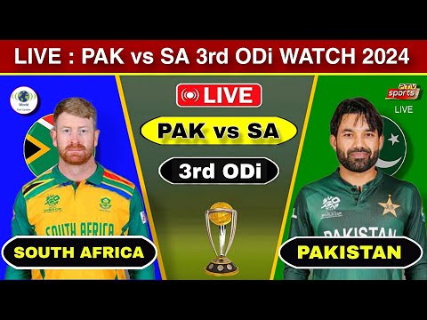 🔴 Pakistan vs South Africa 3rd Odi Match 2024 | Pak vs Sa Live Today 3rd Odi Score Commentary