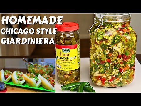 HOMEMADE CHICAGO STYLE GIARDINIERA  |  HOW TO MAKE ITALIAN HOT GIARDINIERA RELISH AT HOME RECIPE