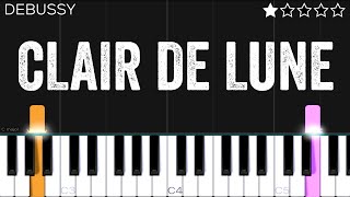 Debussy - Clair de Lune | EASY Piano Tutorial