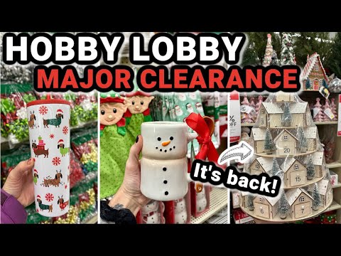 MAJOR CLEARANCE AT HOBBY LOBBY AFTER CHRISTMAS | After Christmas Sales at Hobby Lobby 2024