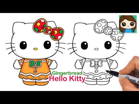 How to Draw Hello Kitty Gingerbread | Sanrio Christmas