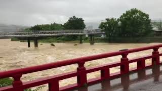 猪名川の様子 川西多田神社前に様子