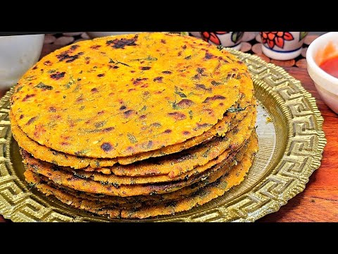 Dhebra | easy paratha for school tiffin lunch box recipe|  healthy methi na dhebra makai ka dhebra