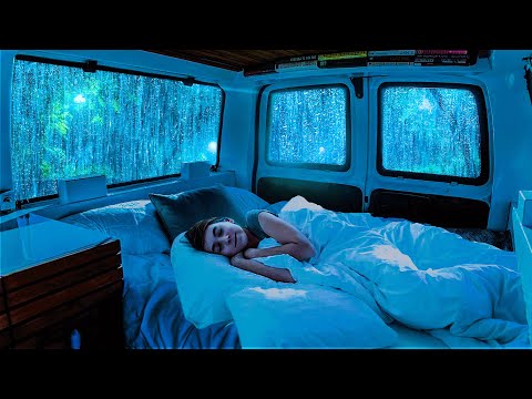 Sounds Rain & Thunder on Cozy Car ⚡ Natural White Noise Relax to Reduce Stress, Beat Insomnia, ASMR