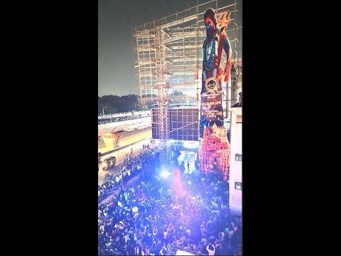 Allu Arjun 108ft Biggest Cut out In Vizag || Pushpa 2 Movie Celebrations In Vizag