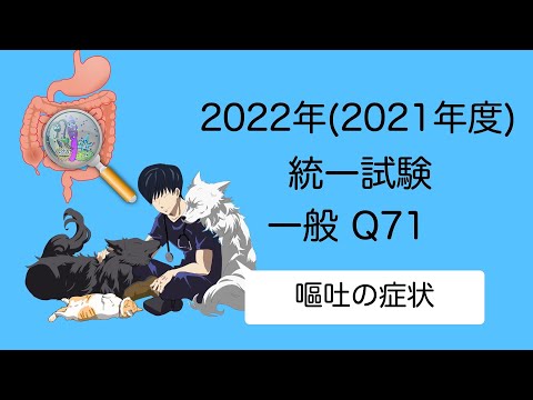 2022一般Q71『嘔吐の症状』 愛玩動物看護師国家試験対策