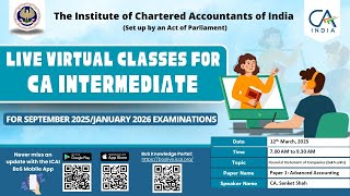 Intermediate Paper 1:AA | Topic: Financial Statement of Companies...| Session 1 | 12 March, 2025