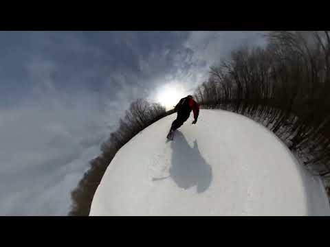 GoPro Max 360 camera snowboarding