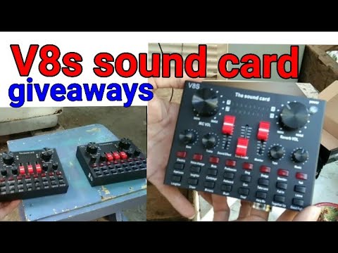 unboxing V8s sound card and testing for giveaways