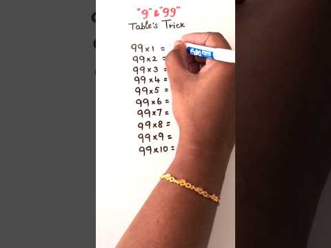 Math Tricks l l 9 & 99 's Tables Trick l l #mathideas #mathtricks #mathtipsandtricks #maths #shorts