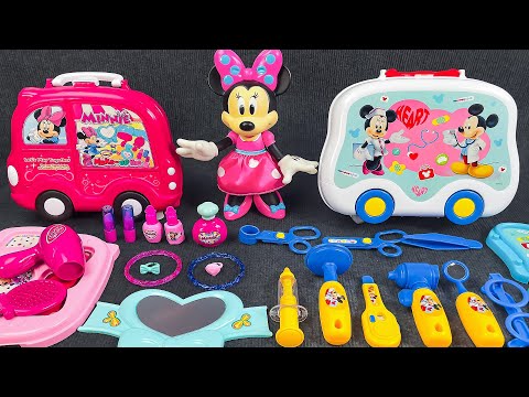 Mickey ASMR🥰Zufriedenstellende Auspacken des Auspacken von Minnie Mouse Make-up- und Arzt-Spielset💄💄