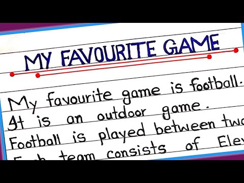 5 Lines essay on My favourite game football || Essay on my favourite game in English