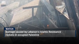 Damage caused by Lebanon's Islamic Resistance rockets in occupied Palestine