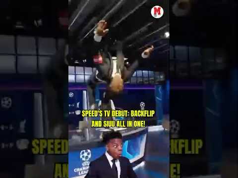 Speed debuts on TV his way: backflip and Siuu included! 😂👏🏻#iShowSpeed #Streamer #Ronaldo #CR7