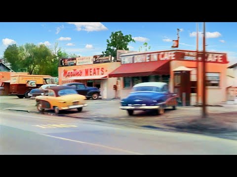 Wonderful California 50's in color [60fps,Remastered] w/sound design added