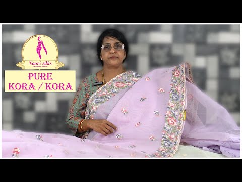 Pure Kora Silk Sarees | Cut work & Lightweight Collection @NaariSilks #wholesalesarees