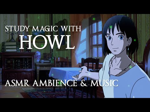 Study with howl while it's raining | Asmr ambience with relaxing music