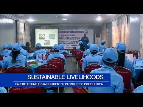 FALEKE TRAINS IKEJA RESIDENTS ON FISH FEED PRODUCTION