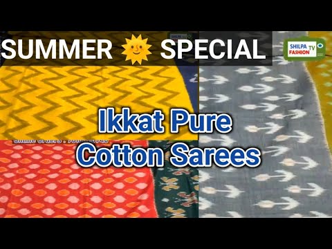 Ikkat mercerized cotton sarees | cotton sarees | Pochampally ikkat cotton sarees | summer sarees