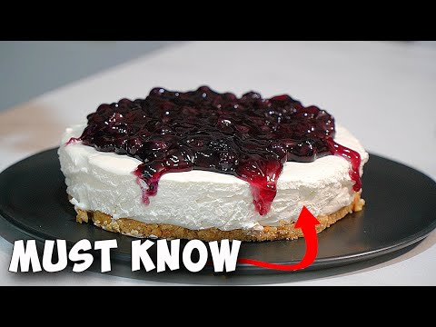 EASIEST No-Bake No-Gelatin  Cheesecake Recipe EVERYONE Should Master