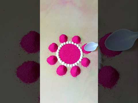 Easy rangoli design #rangoli #art #shorts