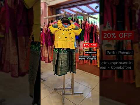 beautiful 😍 🤩  Pattu Pavadai with discount #kidswearfashion #pattupavadai #pattupavada #langa