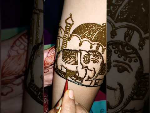 How to draw elephant in bridal mehndi design #shorts #elephantmehandidesign #bridalmehndi