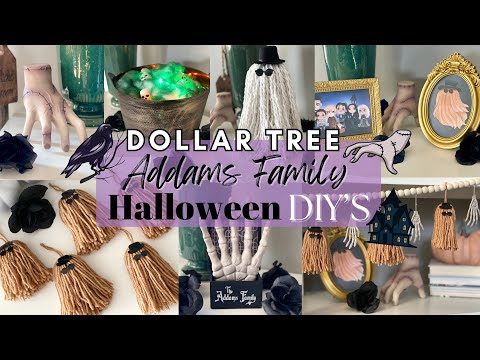 🕸 NEW DOLLAR TREE HALLOWEEN 2024 DIY | The Addams Family DIYs | Best HALLOWEEN DIY's 2024 Wednesday