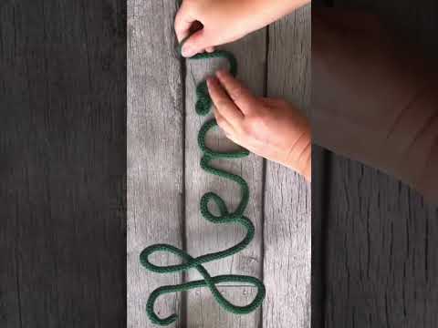 Love the forest green for this knitted wire name sign #namesign #nurserydecor #shorts