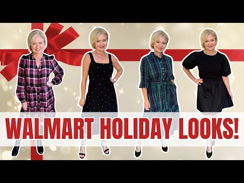 Walmart Try On Haul: Holiday Outfits & Dresses! #walmart