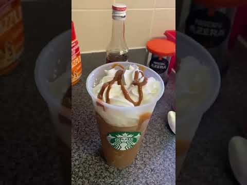 Starbucks iced caramel frappe at home #fyp #TestReadyChic #coffee #starbucks #homemade