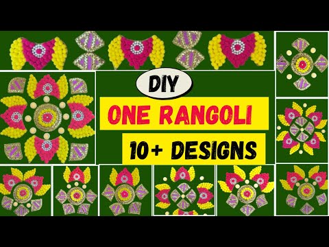 DIY Pom pom Rangoli | Reusable Rangoli | Ready Reusable rangoli