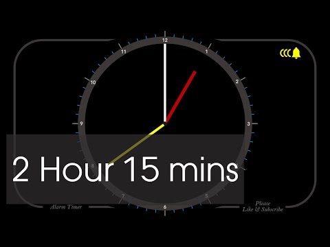 2 Hour 15 Minutes - Analog Clock Timer & Alarm - 1080p - Countdown