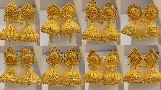 सोने का झुमका // Latest 2023 Gold Jhumka Designs With Weight & Price // gold Earring Jhumka Designs