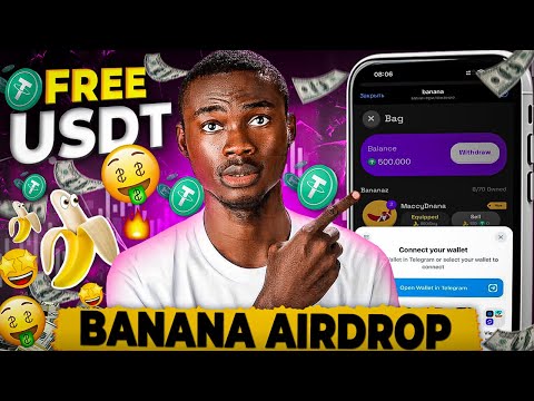 BANANA AIRDROP: The Trick To Mine Banana Game  Airdrop and Withdraw FREE usdt Everyday.