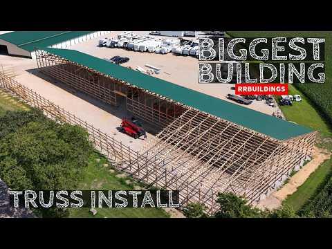 BIGGEST Building Truss Install: Final Day with Cole for the Summer