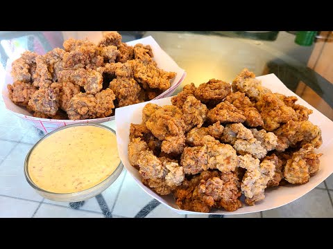 Seasoned Louisiana Fried Chicken Gizzards with homemade dipping sauce