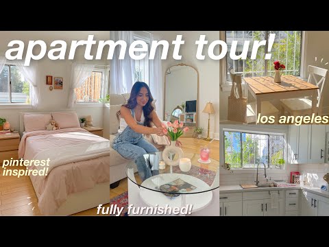 APARTMENT TOUR 2023! 🪴 cozy, fully furnished, aesthetic, natural light, LA apartment