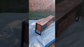 Simple tv stand made from native 50 year old tree (mugavu)